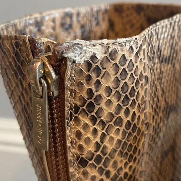 Jimmy Choo Snakeskin Leather Tall boots - Picture 5 of 11